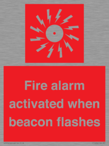 Fire alarm activated when beacon flashes